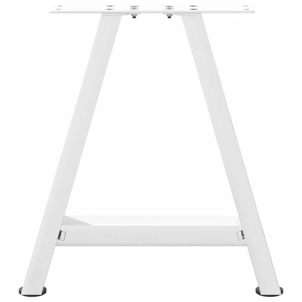 Pieds de table basse en forme de A, 2 pièces, blanc, 38 x (42-43) cm, acier - XIOS