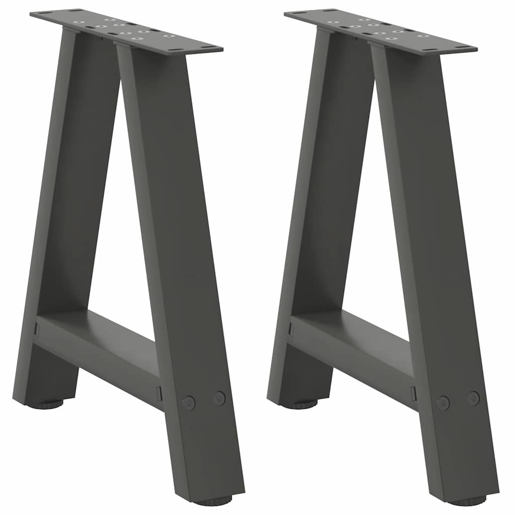Pieds de table basse en forme de A 2 pièces Anthracite 38 x (42-43) cm Acier - XIOS