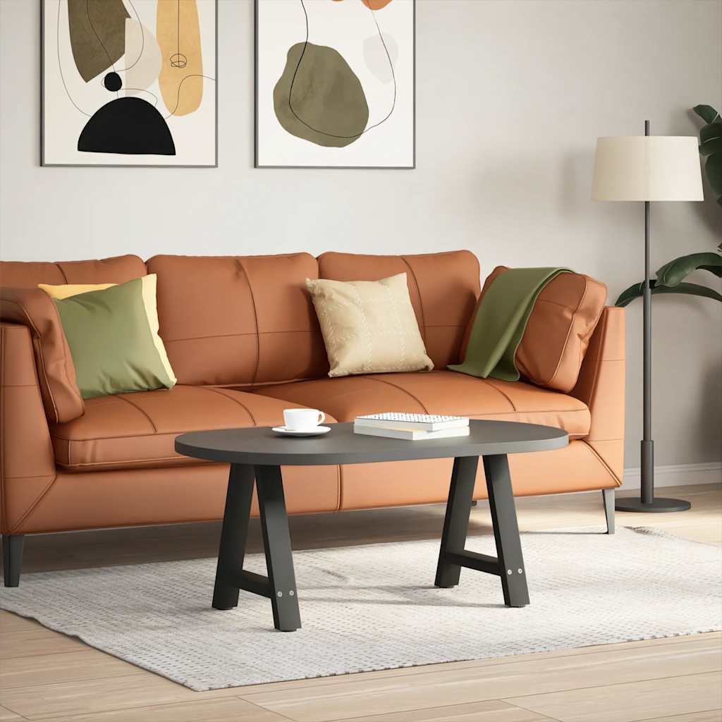 Pieds de table basse en forme de A, 2 pièces, noir, 50 x (42-43) cm, acier - XIOS