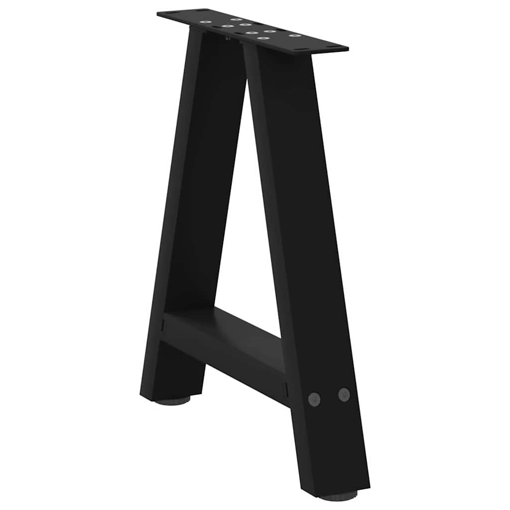 Pieds de table basse en forme de A, 2 pièces, noir, 50 x (42-43) cm, acier - XIOS
