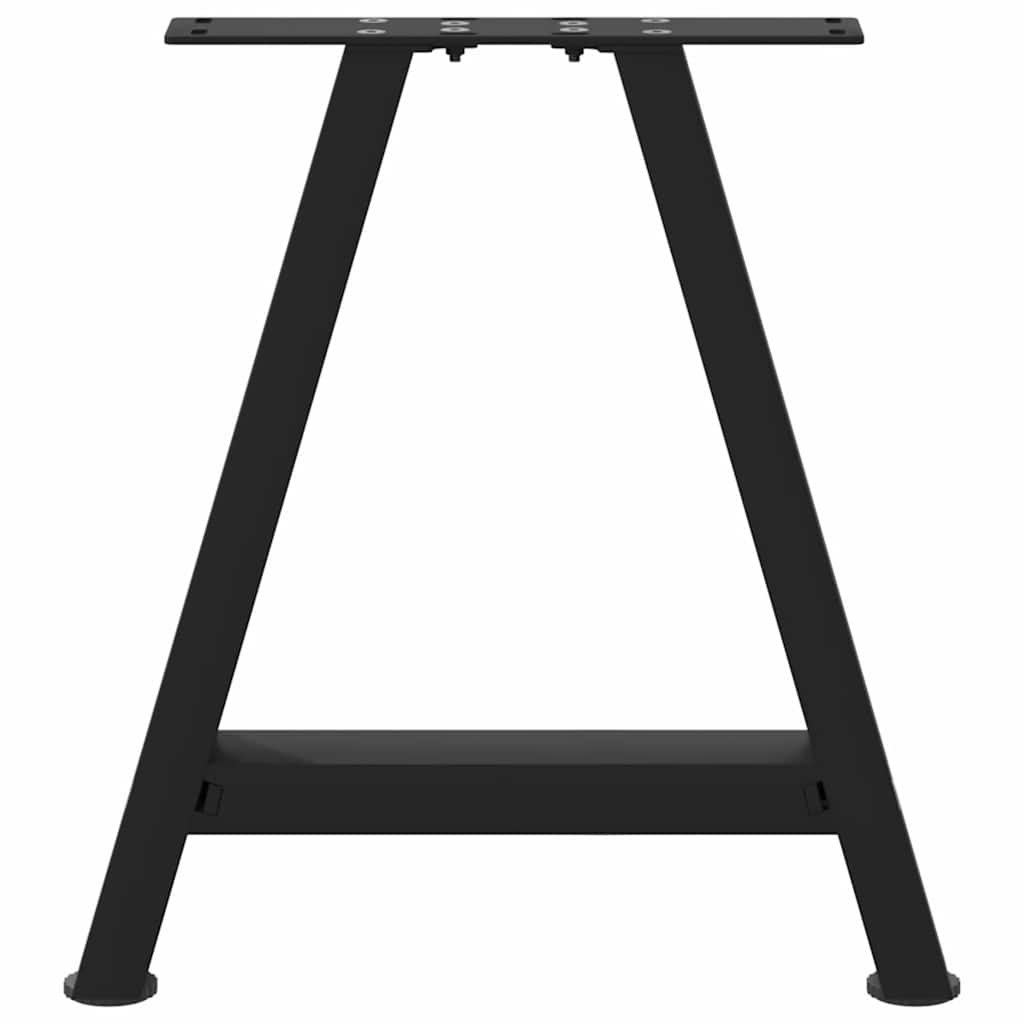 Pieds de table basse en forme de A, 2 pièces, noir, 50 x (42-43) cm, acier - XIOS