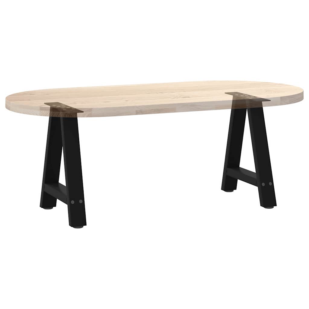 Pieds de table basse en forme de A, 2 pièces, noir, 50 x (42-43) cm, acier - XIOS