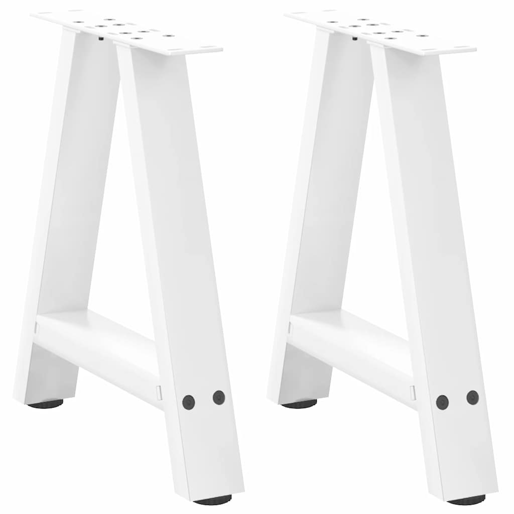Pieds de table basse en forme de A, 2 pièces, blanc, 50 x (42-43) cm, acier - XIOS