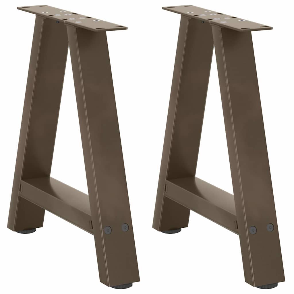 Pieds de table basse en forme de A, 2 pièces, 50 x (42-43) cm, acier - XIOS