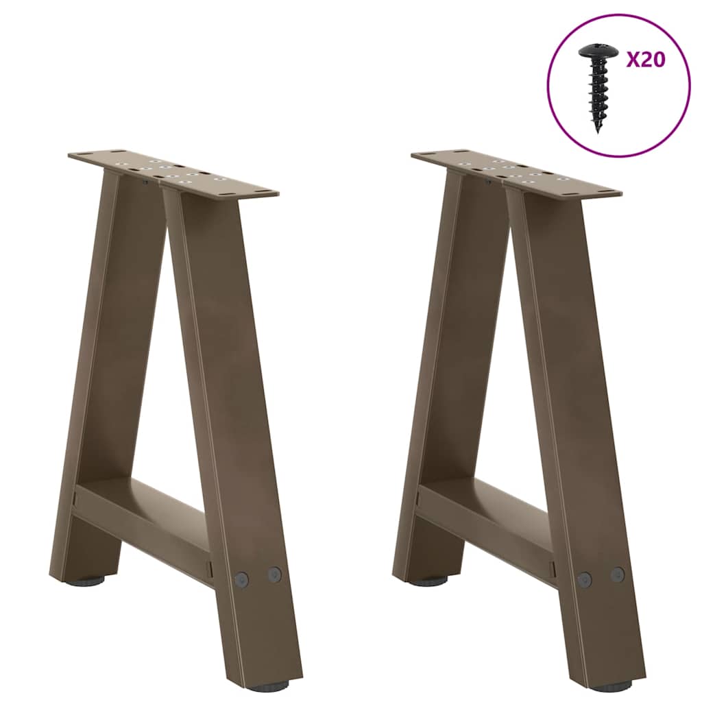 Pieds de table basse en forme de A, 2 pièces, 50 x (42-43) cm, acier - XIOS