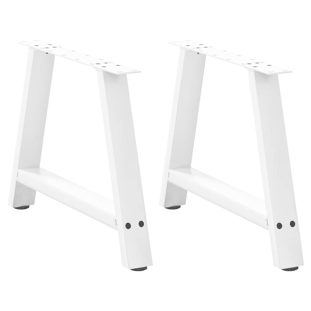 Pieds de table basse en forme de A, 2 pièces, blanc, 60 x (42-43) cm, acier - XIOS