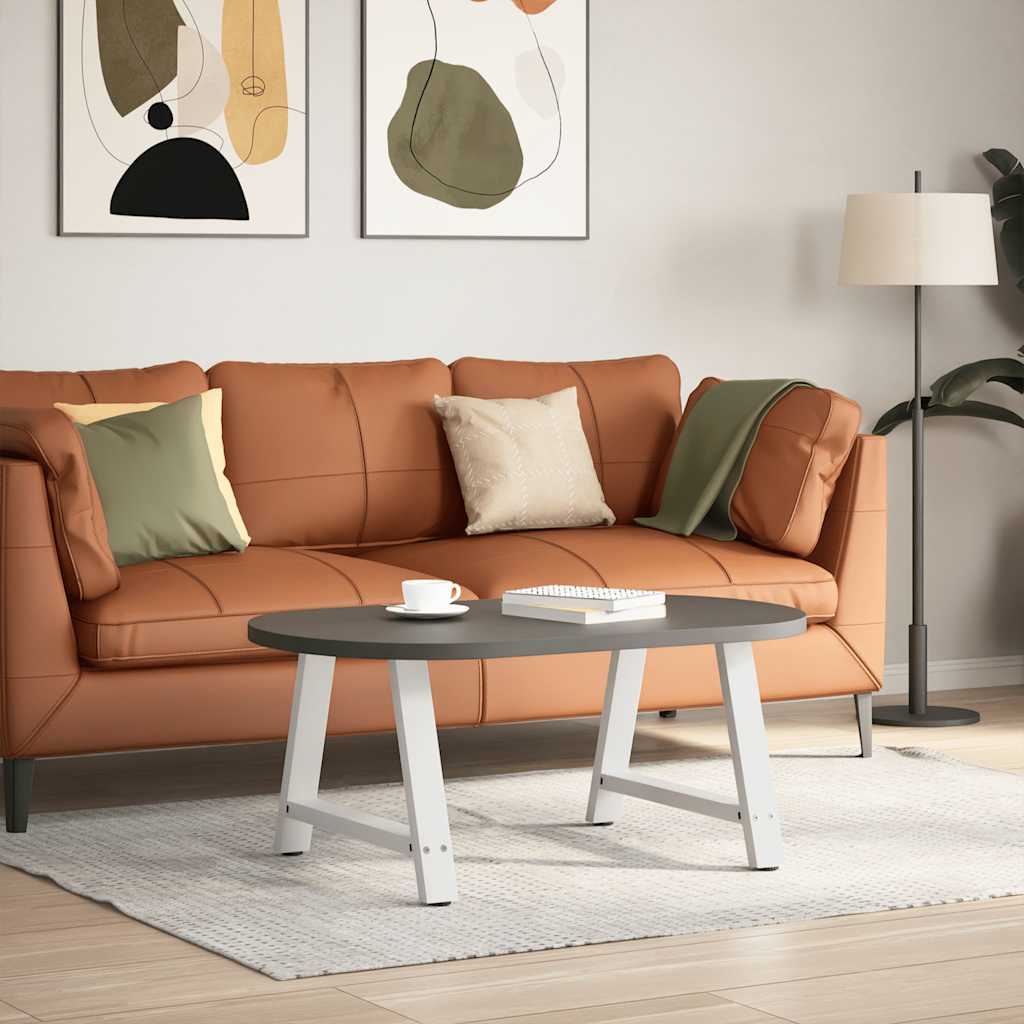 Pieds de table basse en forme de A, 2 pièces, blanc, 60 x (42-43) cm, acier - XIOS