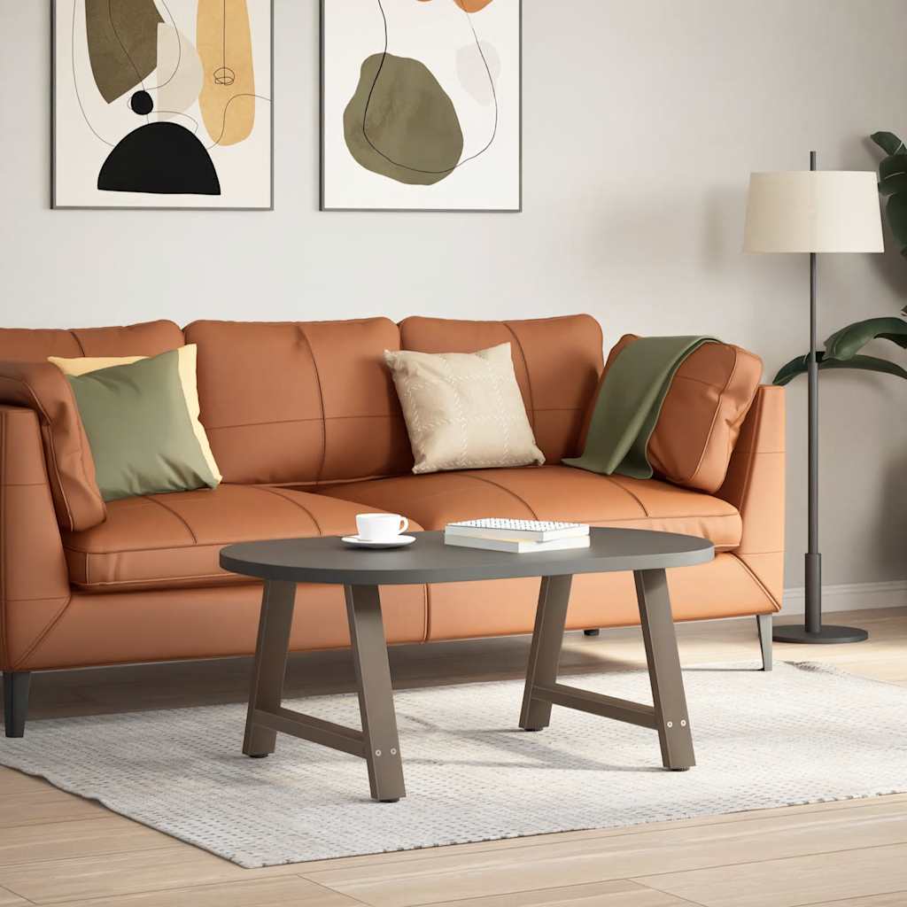 Pieds de table basse en forme de A, 2 pièces, 60 x (42-43) cm, acier - XIOS