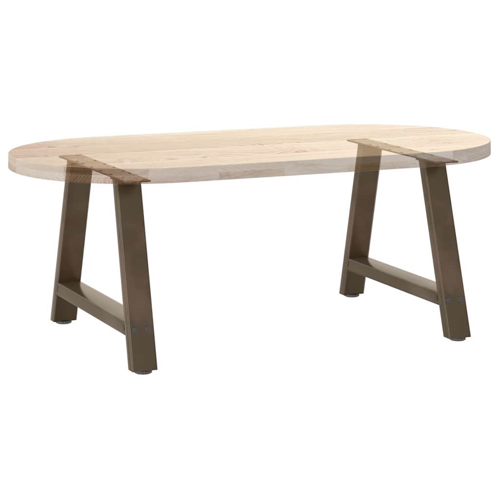 Pieds de table basse en forme de A, 2 pièces, 60 x (42-43) cm, acier - XIOS