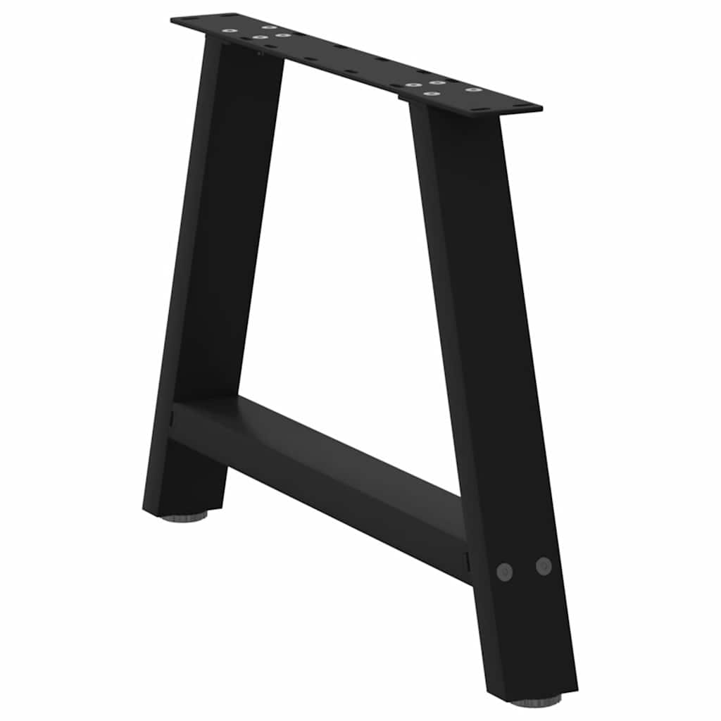 Pieds de table basse en forme de A, 2 pièces, noir, 70 x (42-43) cm, acier - XIOS