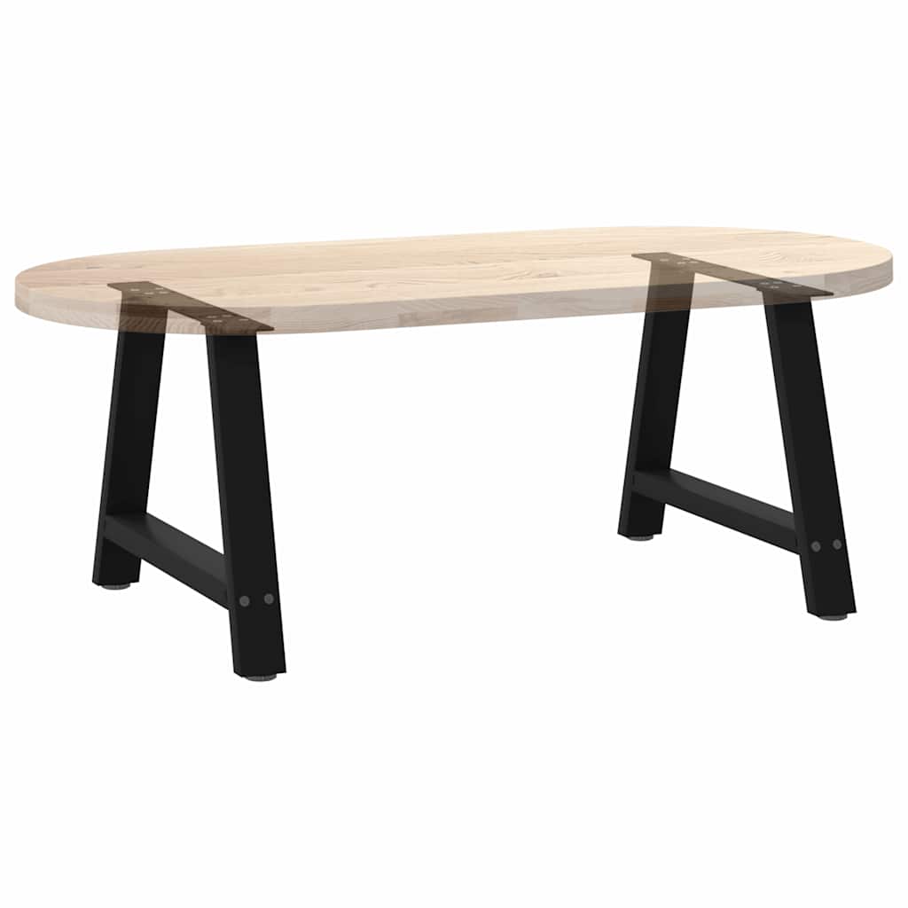 Pieds de table basse en forme de A, 2 pièces, noir, 70 x (42-43) cm, acier - XIOS