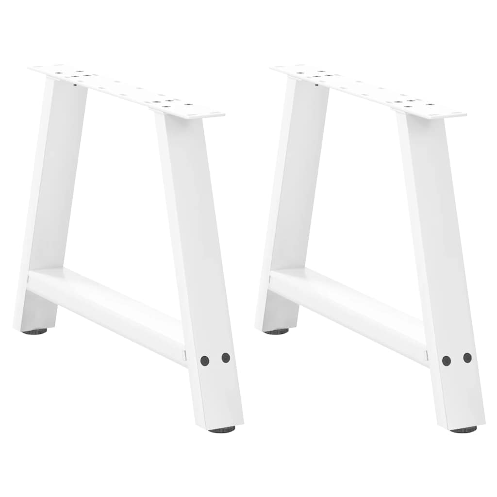 Pieds de table basse en forme de A 2 pièces Blanc 70 x (42-43) cm Acier - XIOS