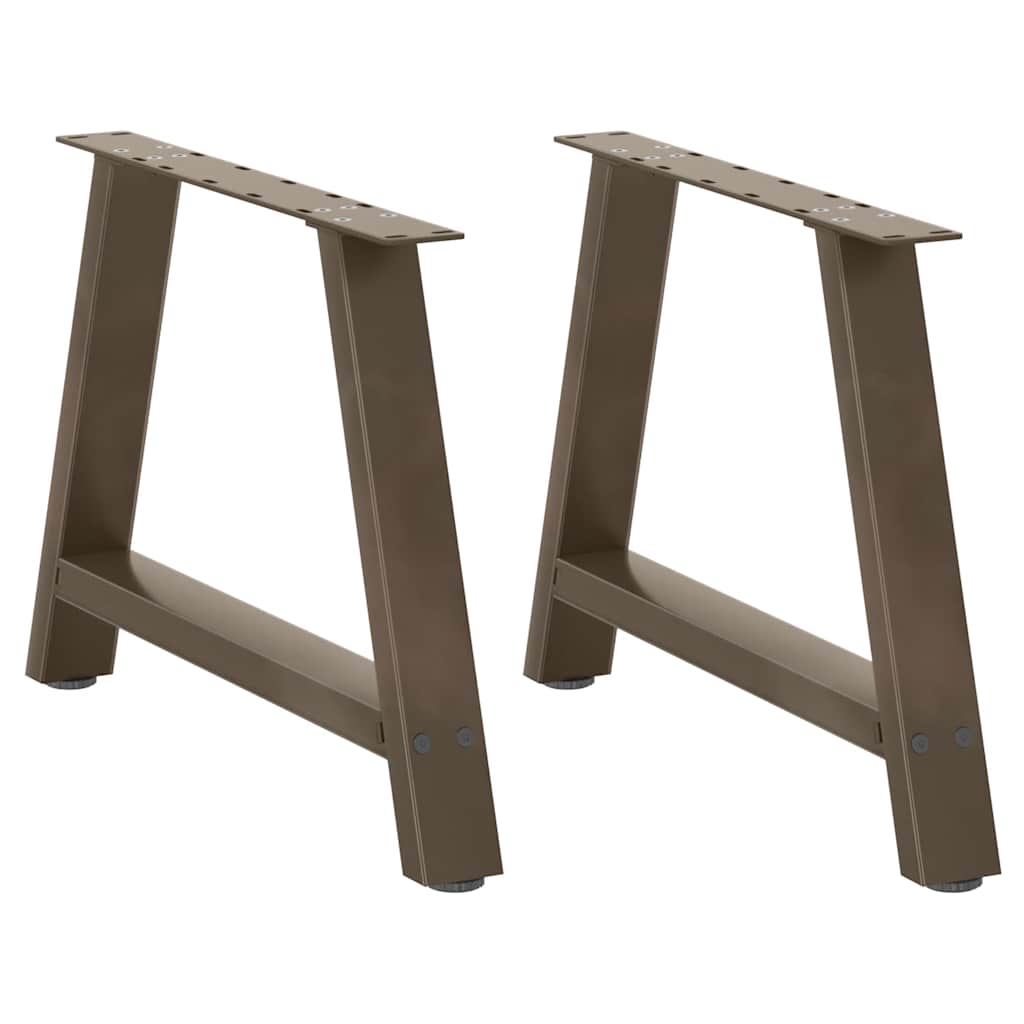 Pieds de table basse en forme de A, 2 pièces, 70 x (42-43) cm, acier - XIOS
