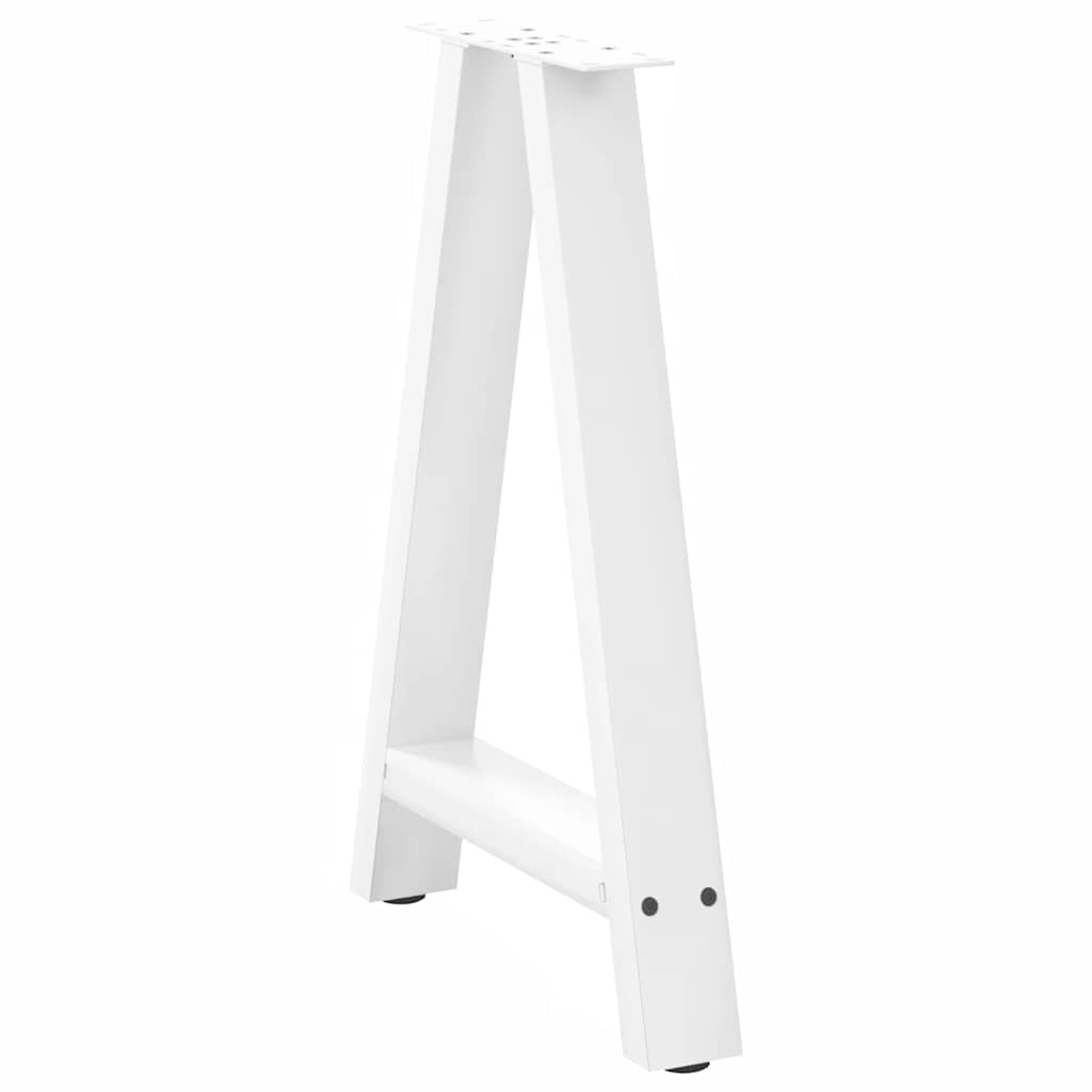 Pieds de table à manger en forme de A, 2 pièces, blanc, 50 x (72-73) cm, acier - XIOS