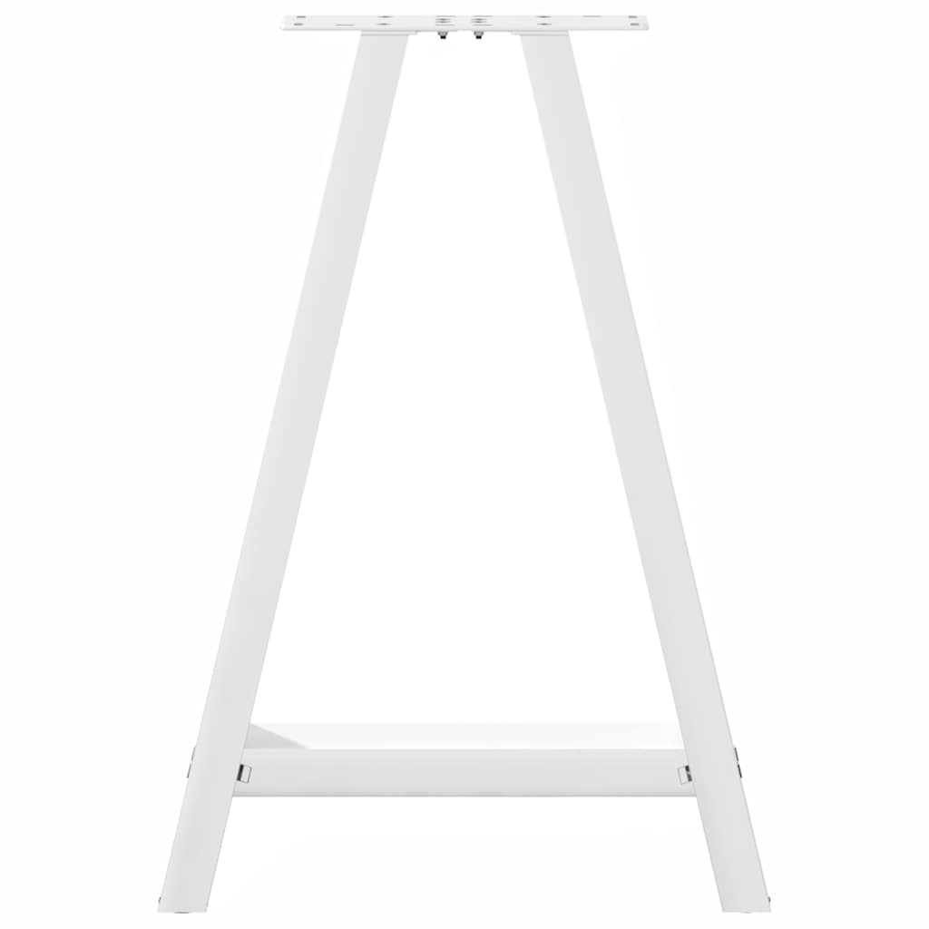 Pieds de table à manger en forme de A, 2 pièces, blanc, 50 x (72-73) cm, acier - XIOS