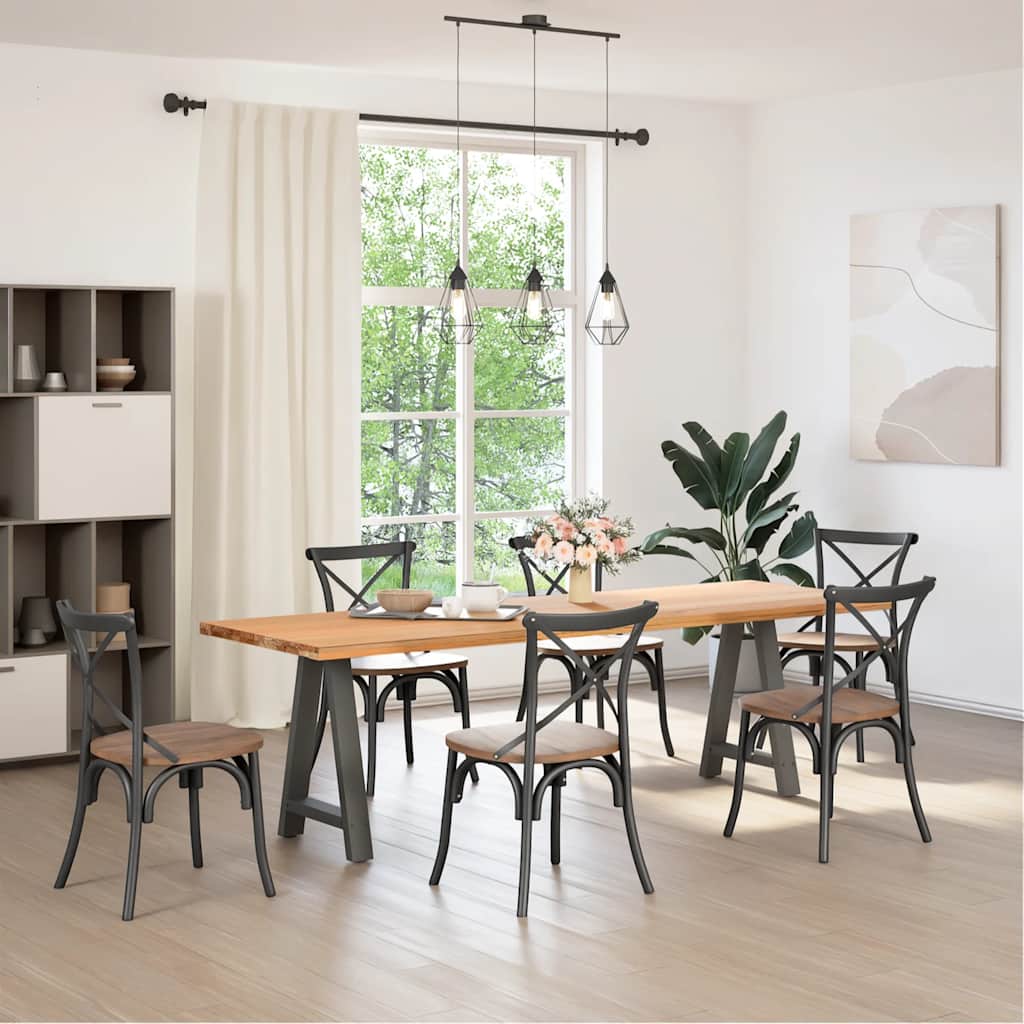 Pieds de table à manger en forme de A 2 pièces Anthracite 50 x (72-73) cm Acier - XIOS