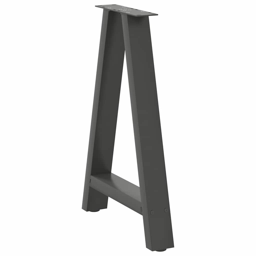 Pieds de table à manger en forme de A 2 pièces Anthracite 60 x (72-73) cm Acier - XIOS
