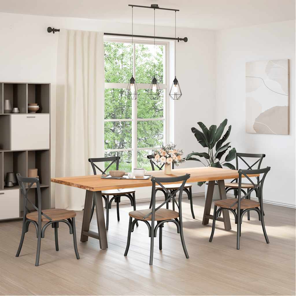 Pieds de table à manger en forme de A, 2 pièces, 60 x (72-73) cm, acier - XIOS