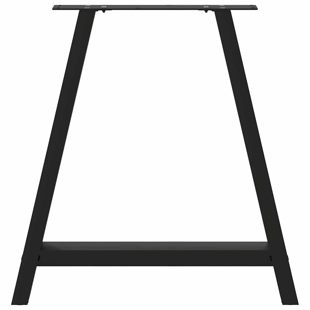 Pieds de table à manger en forme de A, 2 pièces, noir, 70 x (72-73) cm, acier - XIOS