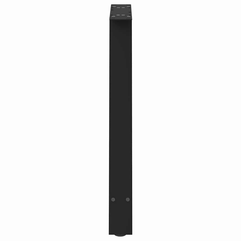 Pieds de table à manger en forme de A, 2 pièces, noir, 70 x (72-73) cm, acier - XIOS