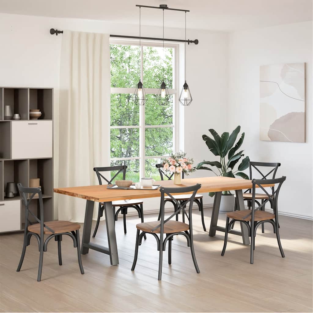 Pieds de table à manger en forme de A 2 pièces Anthracite 70 x (72-73) cm Acier - XIOS