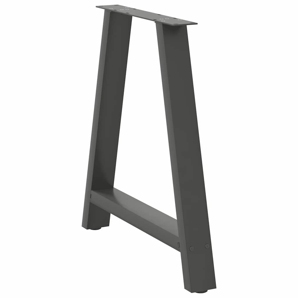 Pieds de table à manger en forme de A 2 pièces Anthracite 70 x (72-73) cm Acier - XIOS