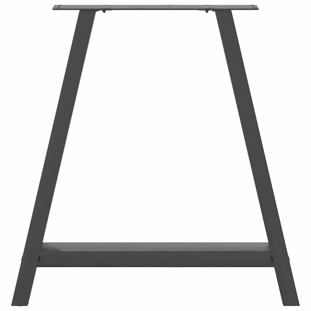 Pieds de table à manger en forme de A 2 pièces Anthracite 70 x (72-73) cm Acier - XIOS