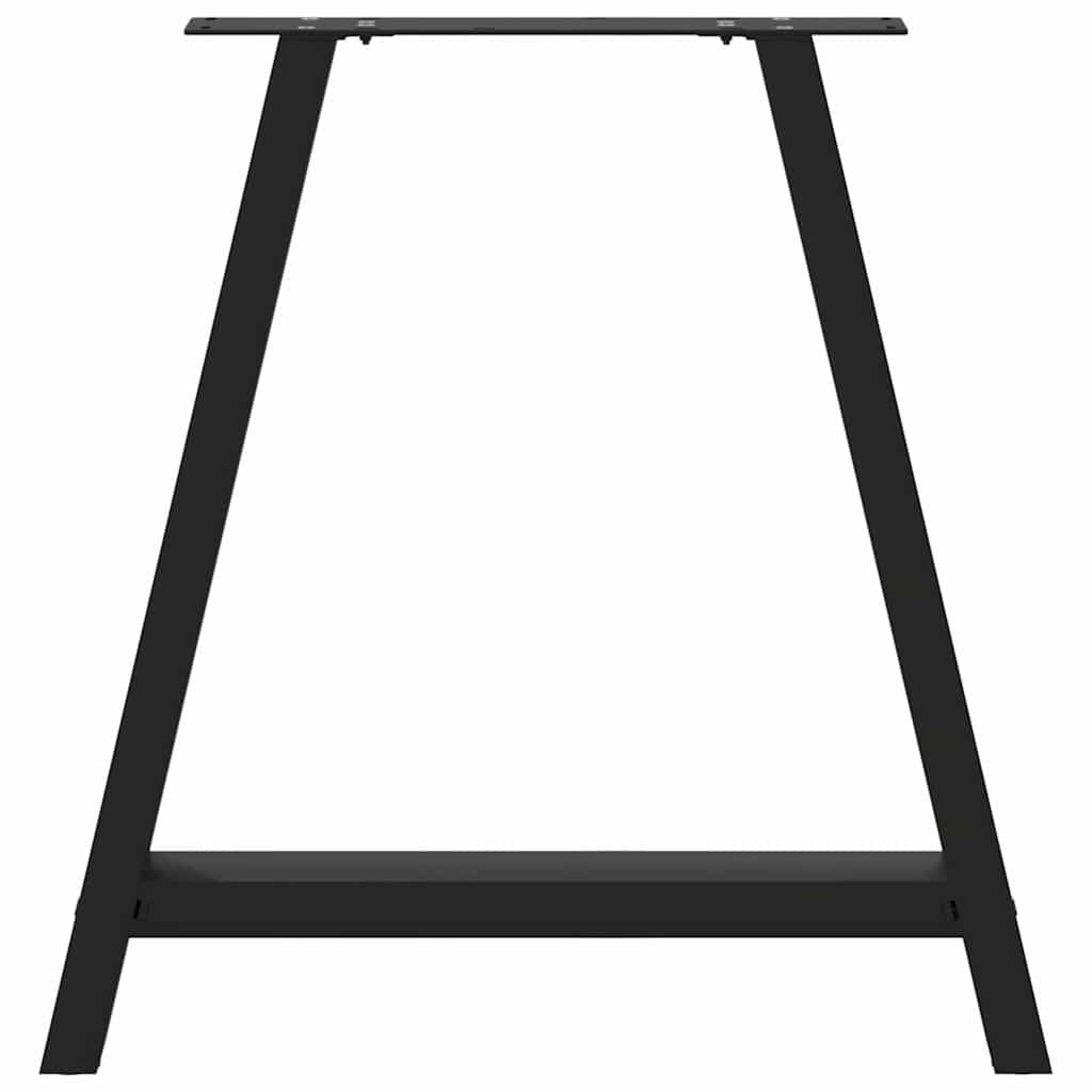 Pieds de table à manger en forme de A 2 pièces Noir 80 x (72-73) cm Acier - XIOS