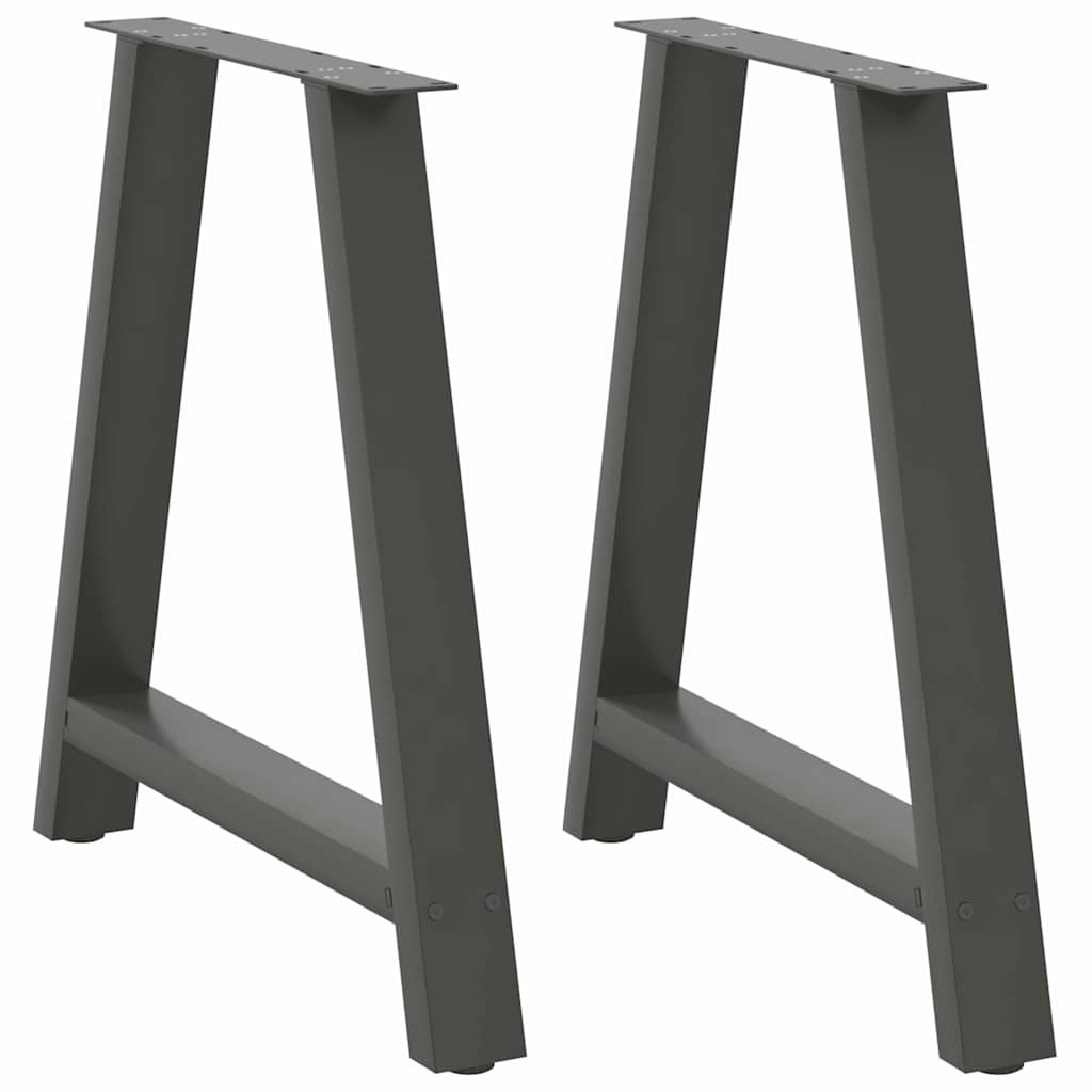 Pieds de table à manger en forme de A 2 pièces Anthracite 80 x (72-73) cm Acier - XIOS