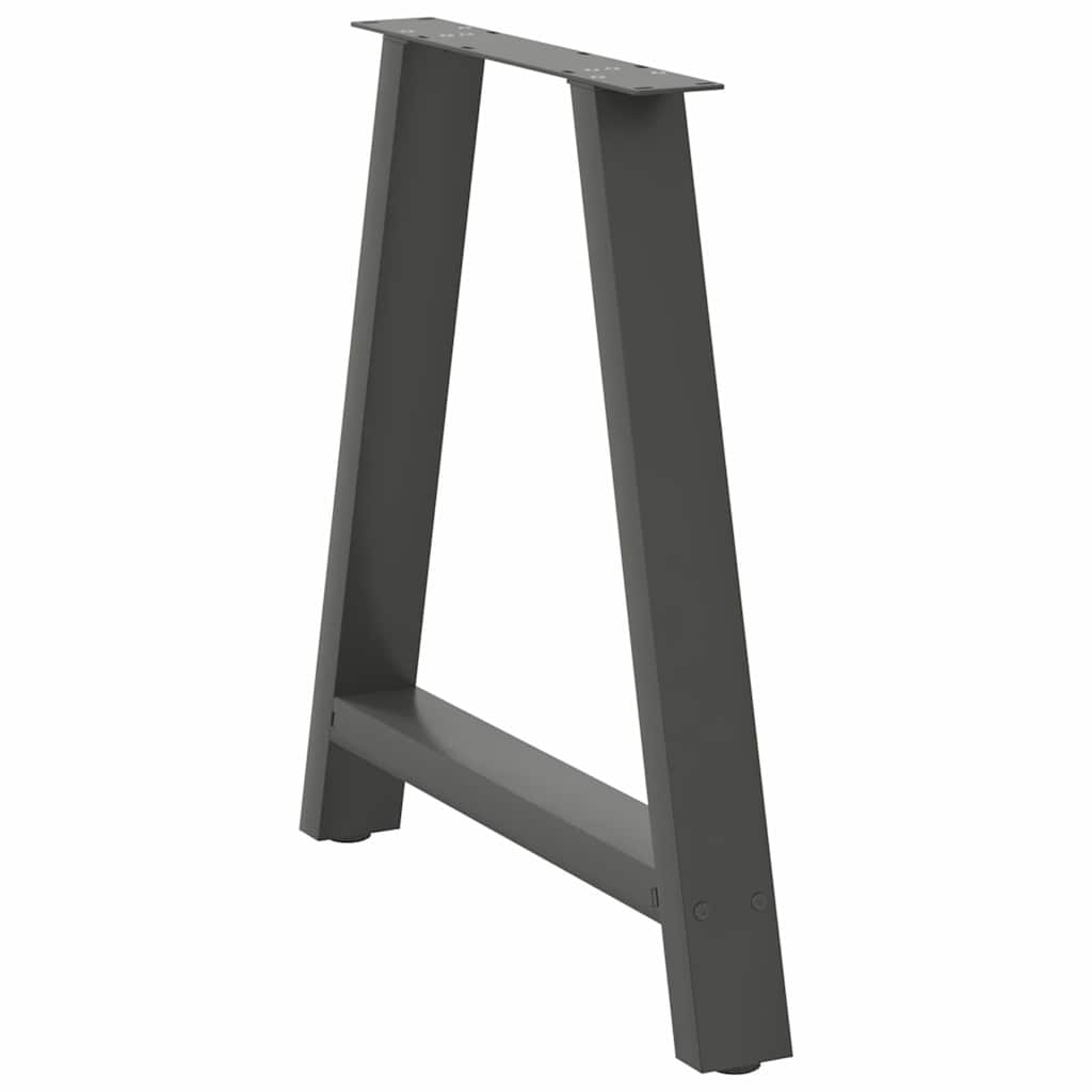 Pieds de table à manger en forme de A 2 pièces Anthracite 80 x (72-73) cm Acier - XIOS