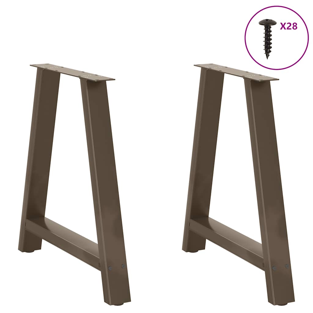Pieds de table à manger en forme de A, 2 pièces, 80 x (72-73) cm, acier - XIOS