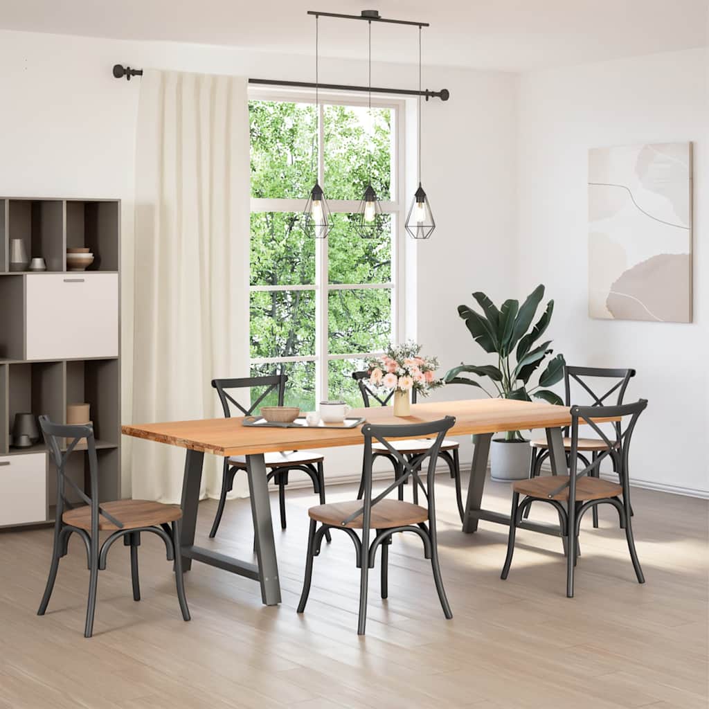 Pieds de table à manger en forme de A 2 pièces Anthracite 90 x (72-73) cm Acier - XIOS