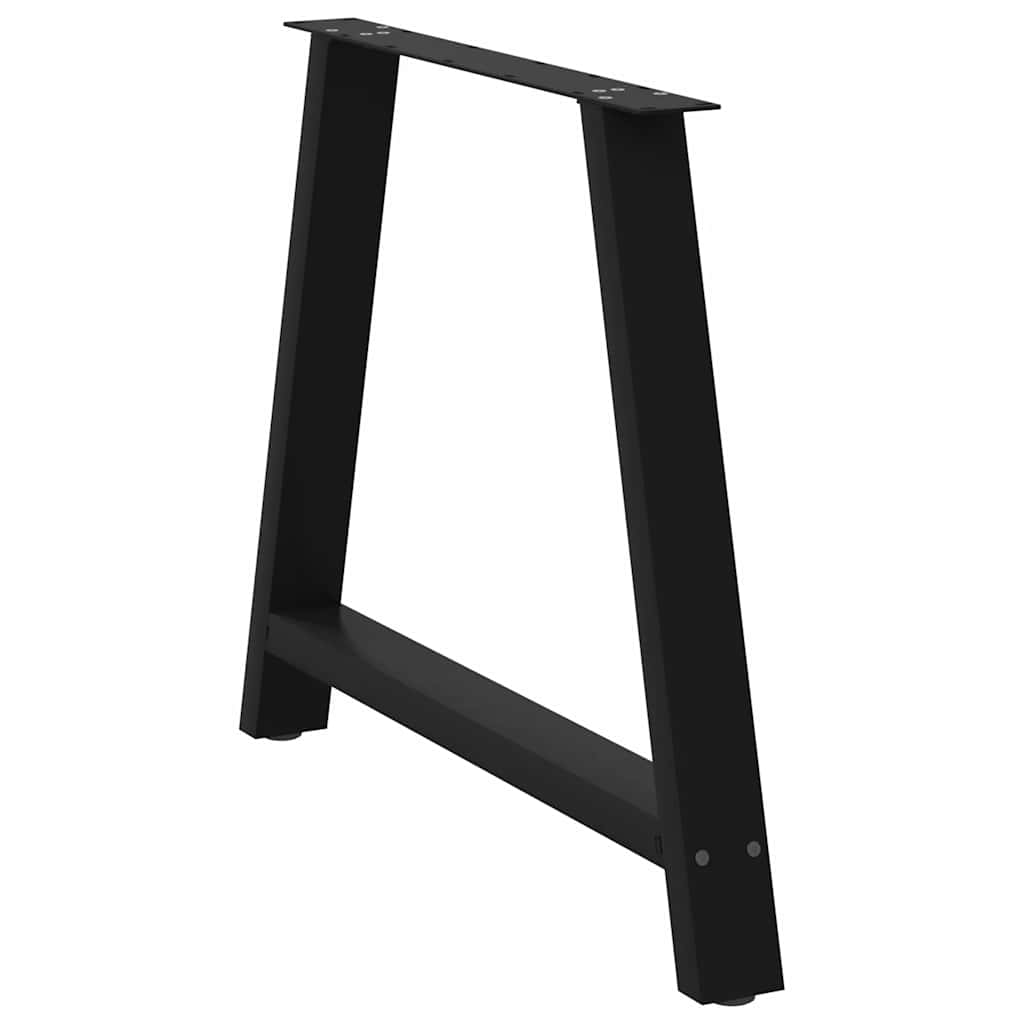 Pieds de table à manger en forme de A, 2 pièces, noir, 100 x (72-73) cm, acier - XIOS