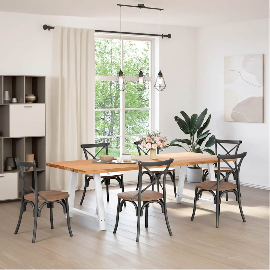 Pieds de table à manger en forme de A, 2 pièces, blanc, 100 x (72-73) cm, acier - XIOS