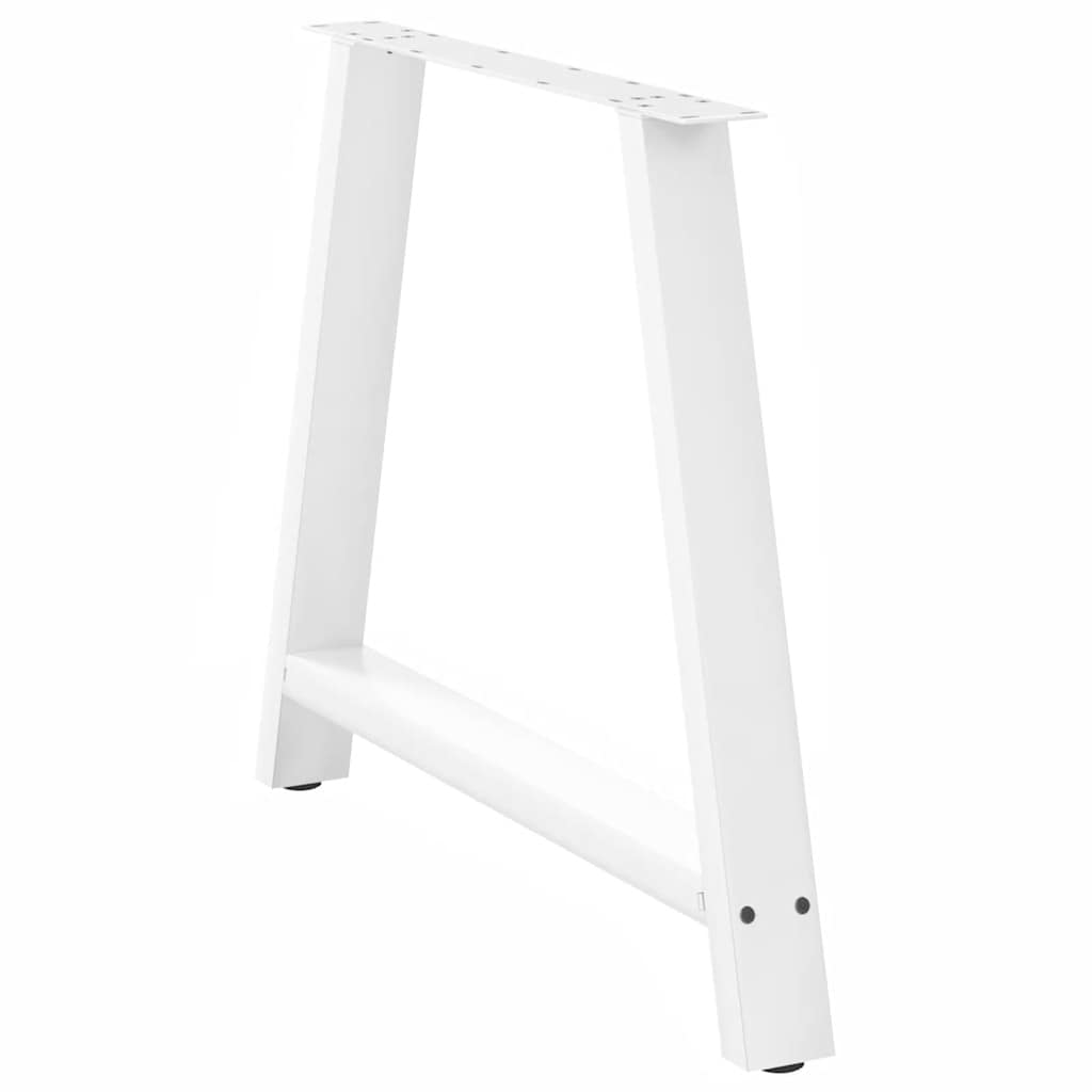 Pieds de table à manger en forme de A, 2 pièces, blanc, 100 x (72-73) cm, acier - XIOS