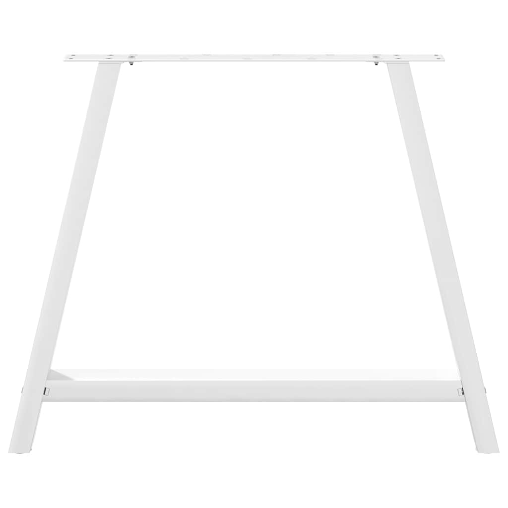Pieds de table à manger en forme de A, 2 pièces, blanc, 100 x (72-73) cm, acier - XIOS