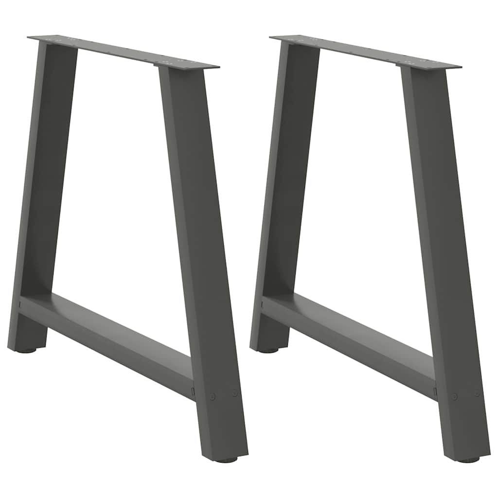 Pieds de table à manger en forme de A 2 pièces Anthracite 100 x (72-73) cm Acier - XIOS