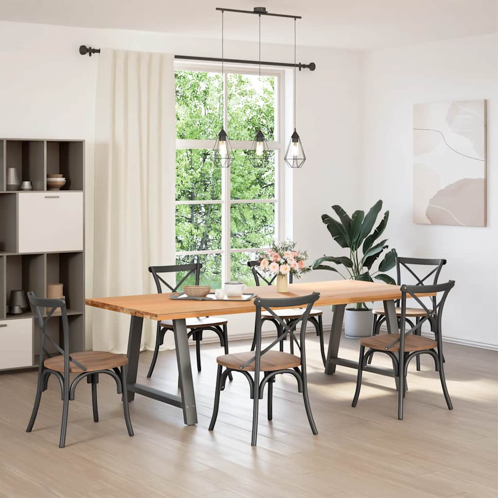 Pieds de table à manger en forme de A 2 pièces Anthracite 100 x (72-73) cm Acier - XIOS