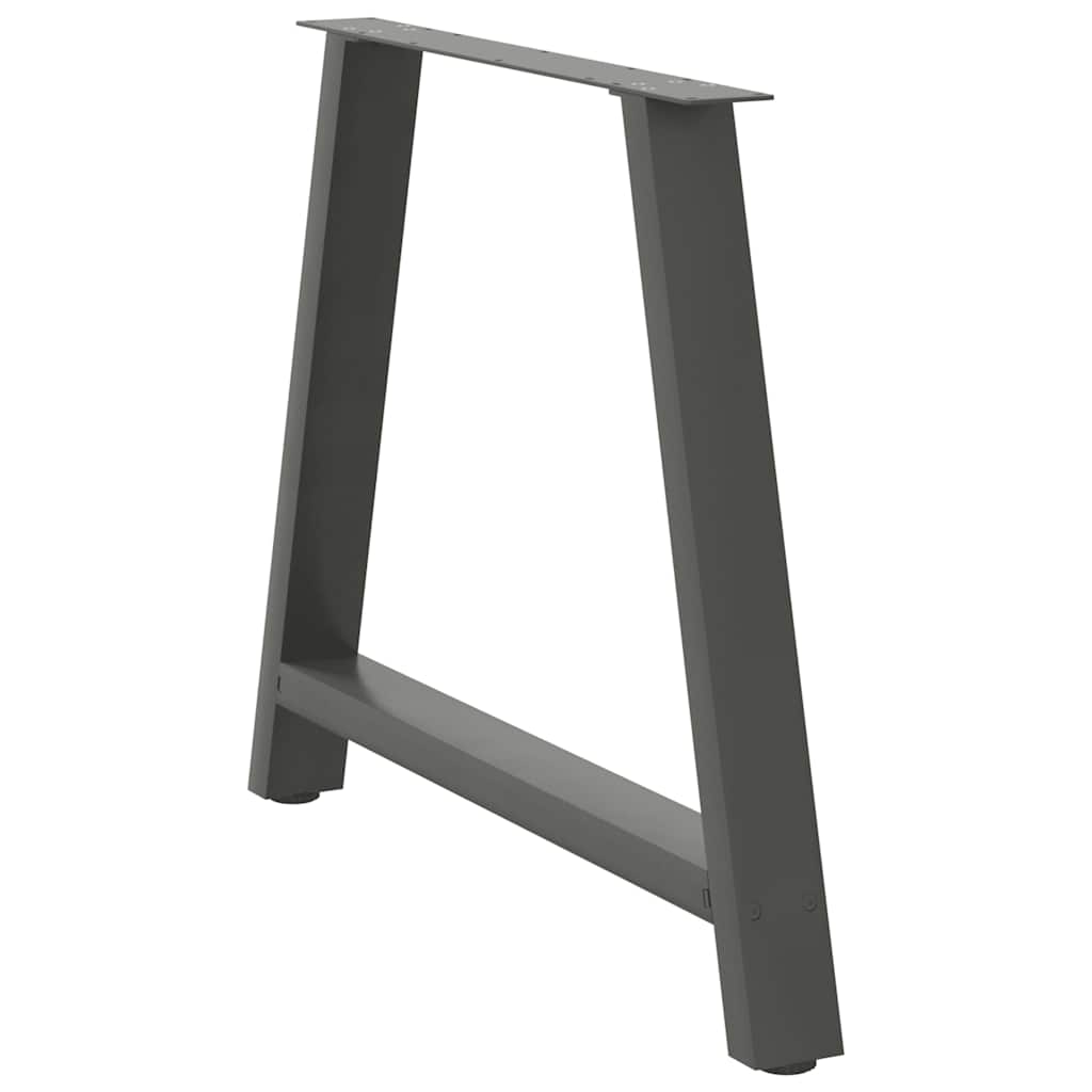 Pieds de table à manger en forme de A 2 pièces Anthracite 100 x (72-73) cm Acier - XIOS