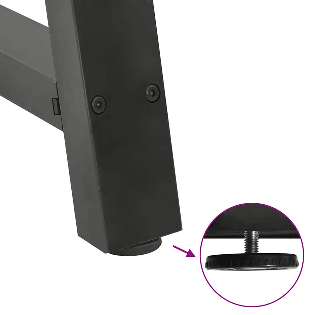 Pieds de table à manger en forme de A 2 pièces Anthracite 100 x (72-73) cm Acier - XIOS