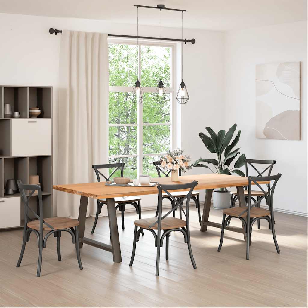 Pieds de table à manger en forme de A, 2 pièces, 100 x (72-73) cm, acier - XIOS