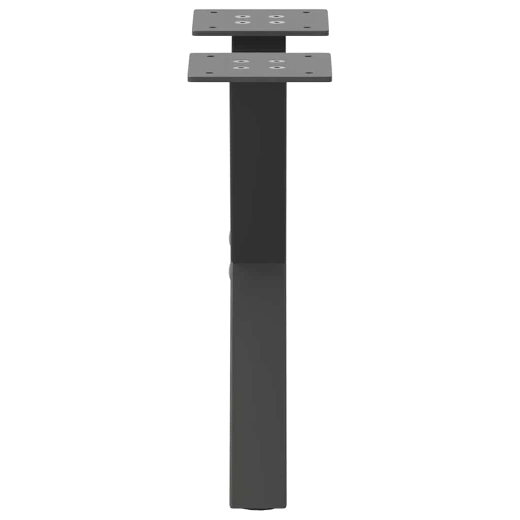 Pieds de table basse en forme de X, 2 pièces, anthracite, 30 x (30-31) cm, acier - XIOS
