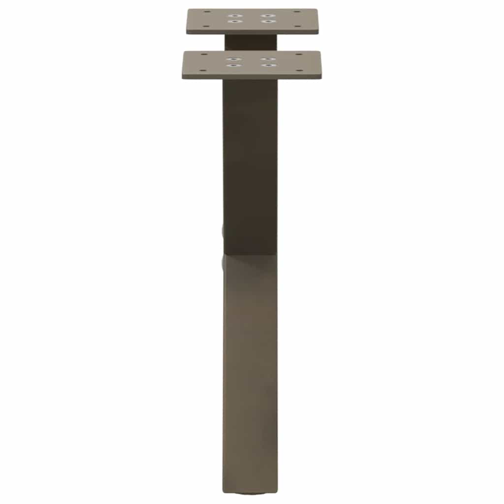 Pieds de table basse en forme de X, 2 pièces, acier naturel, 30 x (30-31) cm - XIOS