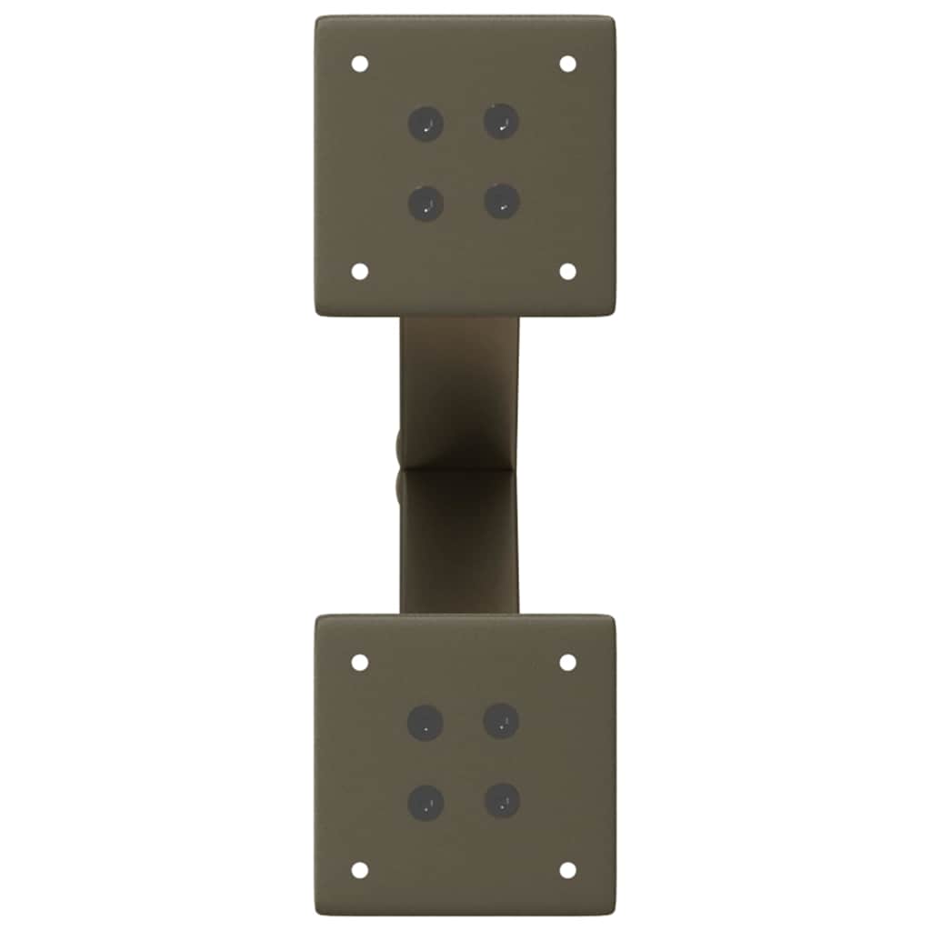 Pieds de table basse en forme de X, 2 pièces, acier naturel, 30 x (30-31) cm - XIOS