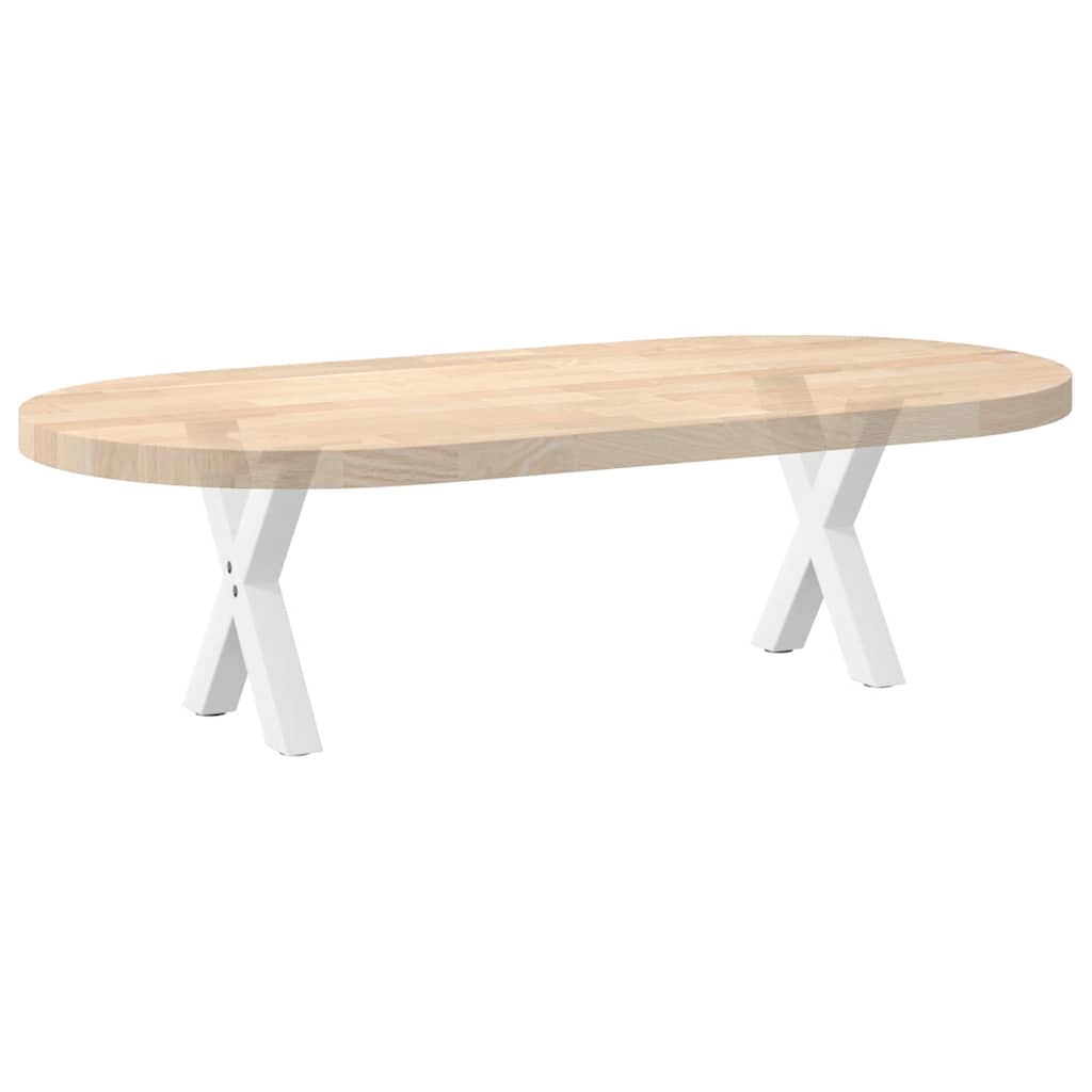 Pieds de table basse en forme de X, 2 pièces, blanc, 37 x (30-31) cm, acier - XIOS