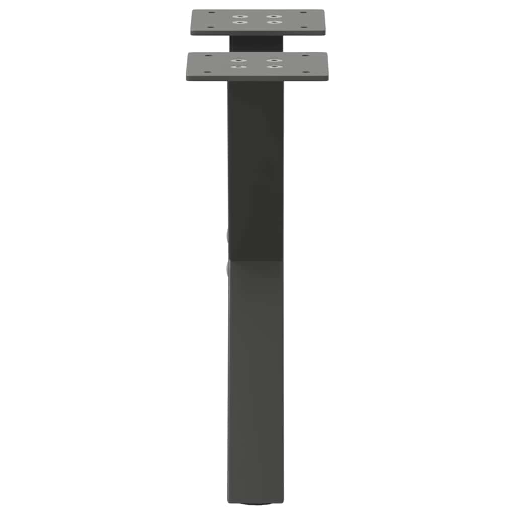 Pieds de table basse en forme de X, 2 pièces, anthracite, 37 x (30-31) cm, acier - XIOS
