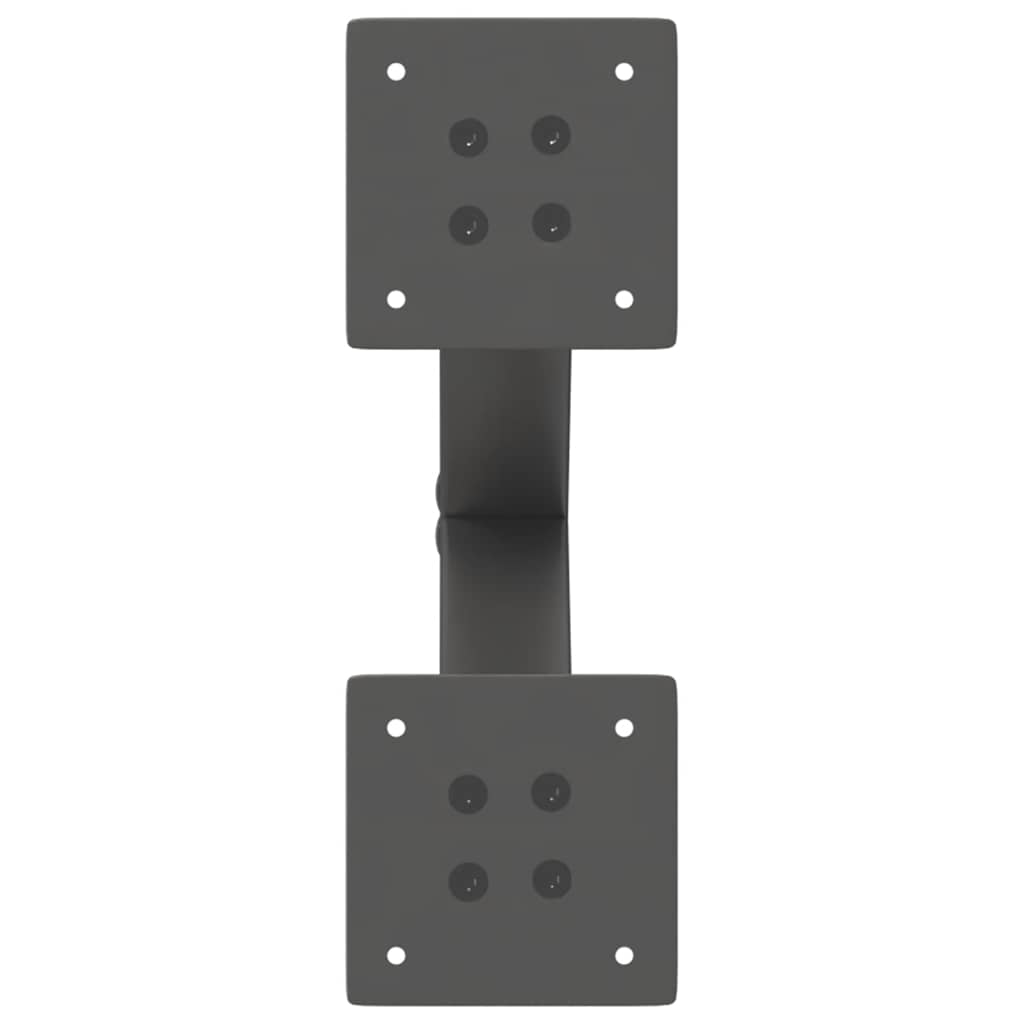 Pieds de table basse en forme de X, 2 pièces, anthracite, 37 x (30-31) cm, acier - XIOS