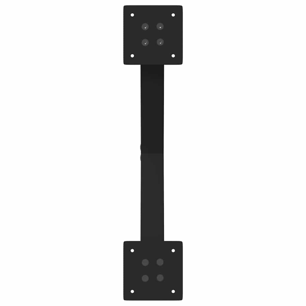 Pieds de table basse en forme de X, 2 pièces, noir, 50 x (30-31) cm, acier - XIOS