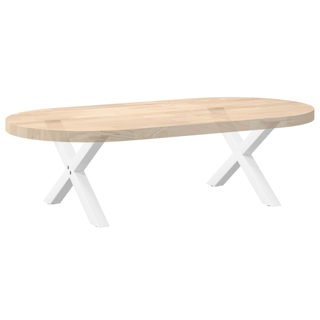 Pieds de table basse en forme de X, 2 pièces, blanc, 50 x (30-31) cm, acier - XIOS
