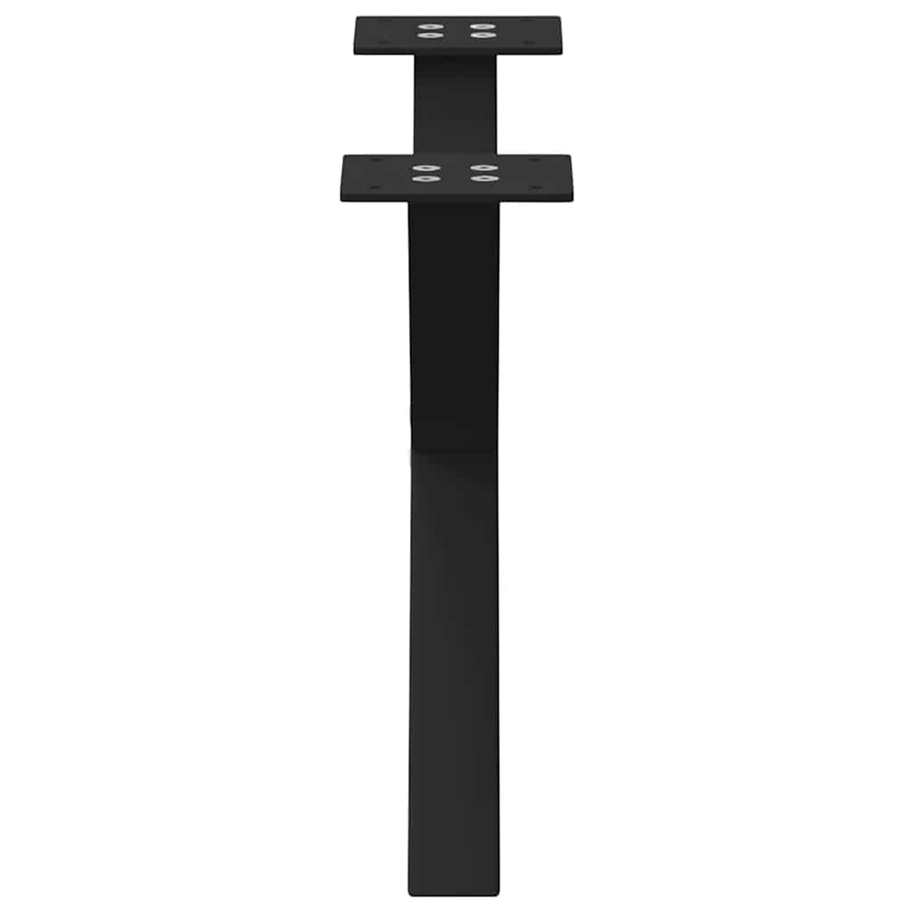 Pieds de table basse en forme de X, 2 pièces, noir, 60 x (30-31) cm, acier - XIOS